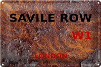 Blechschild London 30x20cm Savile Row W1