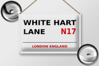 Blechschild London 30x20cm England White Hart Lane N17