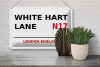 Blechschild London 30x20cm England White Hart Lane N17