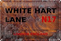 Blechschild London 30x20cm England White Hart Lane N17