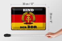 Blechschild Spruch 30x20cm Kind der DDR Deutschland