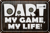 Blechschild Spruch 30x20cm DART my Game my life