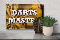 Blechschild Spruch 30x20cm Darts Master Schild deko