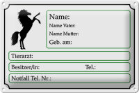 Blechschild Spruch 30x20cm Pferde Name Vater Mutter geb. am