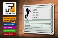 Blechschild Spruch 30x20cm Pferde Name Vater Mutter geb. am