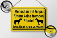 Blechschild Hinweis 30x20cm keine fremden Pferde füttern