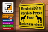 Blechschild Hinweis 30x20cm keine fremden Pferde füttern