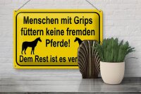 Blechschild Hinweis 30x20cm keine fremden Pferde füttern