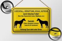 Blechschild Hinweis 30x20cm füttern strengstens verboten