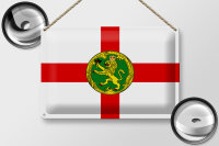 Blechschild Flagge Alderneys 30x20cm Flag of Alderney