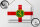 Blechschild Flagge Alderneys 30x20cm Flag of Alderney