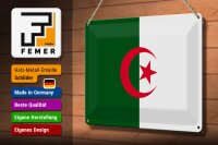 Blechschild Flagge Algerien 30x20cm Flag of Algeria