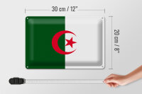 Blechschild Flagge Algerien 30x20cm Flag of Algeria