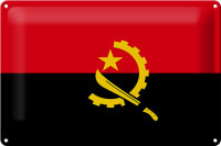 Blechschild Flagge Angolas 30x20cm Flag of Angola
