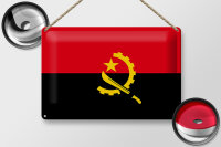 Blechschild Flagge Angolas 30x20cm Flag of Angola