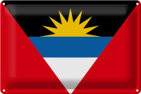 Blechschild Flagge Antigua und Barbuda 30x20cm Flag