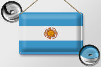 Blechschild Flagge Argentinien 30x20cm Flag of Argentina