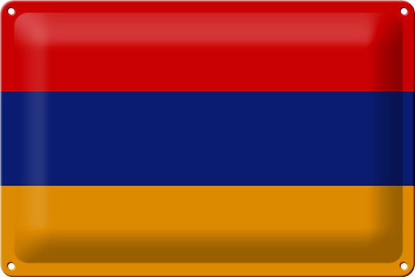 Blechschild Flagge Armenien 30x20cm Flag of Armenia