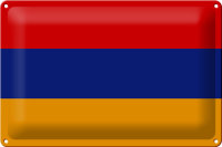 Blechschild Flagge Armenien 30x20cm Flag of Armenia