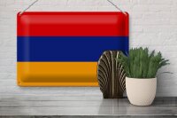 Blechschild Flagge Armenien 30x20cm Flag of Armenia