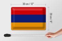 Blechschild Flagge Armenien 30x20cm Flag of Armenia
