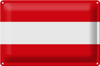 Blechschild Flagge Österreich 30x20cm Flag of Austria