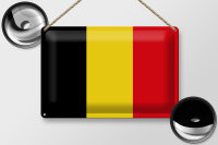 Blechschild Flagge Belgien 30x20cm Flag of Belgium