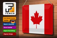 Blechschild Flagge Kanada 30x20cm Flag of Canada