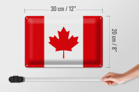 Blechschild Flagge Kanada 30x20cm Flag of Canada