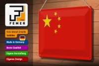 Blechschild Flagge Chinas 30x20cm Flag of China