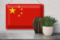 Blechschild Flagge Chinas 30x20cm Flag of China