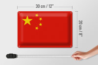 Blechschild Flagge Chinas 30x20cm Flag of China