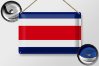 Blechschild Flagge Costa Ricas 30x20cm Flag of Costa Rica