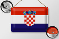 Blechschild Flagge Kroatien 30x20cm Flag of Croatia