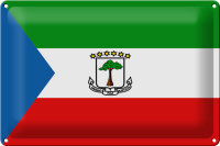 Blechschild Flagge Äquatorialguinea 30x20cm Flag