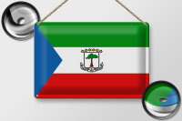 Blechschild Flagge Äquatorialguinea 30x20cm Flag
