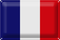 Blechschild Flagge Frankreich 30x20cm Flag of France