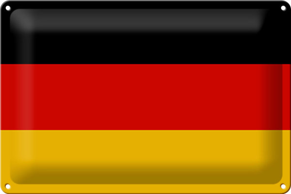 Blechschild Flagge Deutschland 30x20cm Flag of Germany