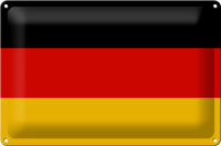 Blechschild Flagge Deutschland 30x20cm Flag of Germany