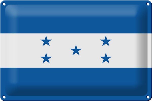 Blechschild Flagge Hondura 30x20cm Flag of Honduras