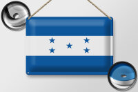 Blechschild Flagge Hondura 30x20cm Flag of Honduras
