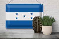 Blechschild Flagge Hondura 30x20cm Flag of Honduras