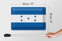 Blechschild Flagge Hondura 30x20cm Flag of Honduras
