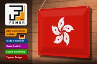 Blechschild Flagge Hongkong 30x20cm Flag of Hong Kong