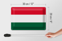 Blechschild Flagge Ungarn 30x20cm Flag of Hungary