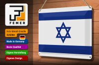 Blechschild Flagge Israel 30x20cm Flag of Israel