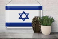 Blechschild Flagge Israel 30x20cm Flag of Israel