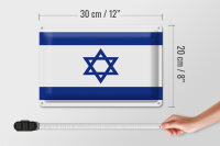 Blechschild Flagge Israel 30x20cm Flag of Israel