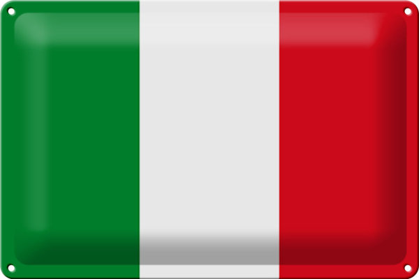 Blechschild Flagge Italien 30x20cm Flag of Italy