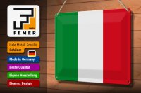 Blechschild Flagge Italien 30x20cm Flag of Italy